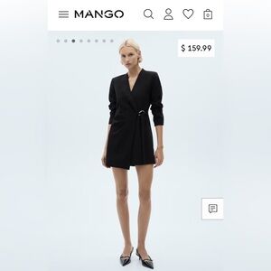 Mango Buckle Wrap dress NWT